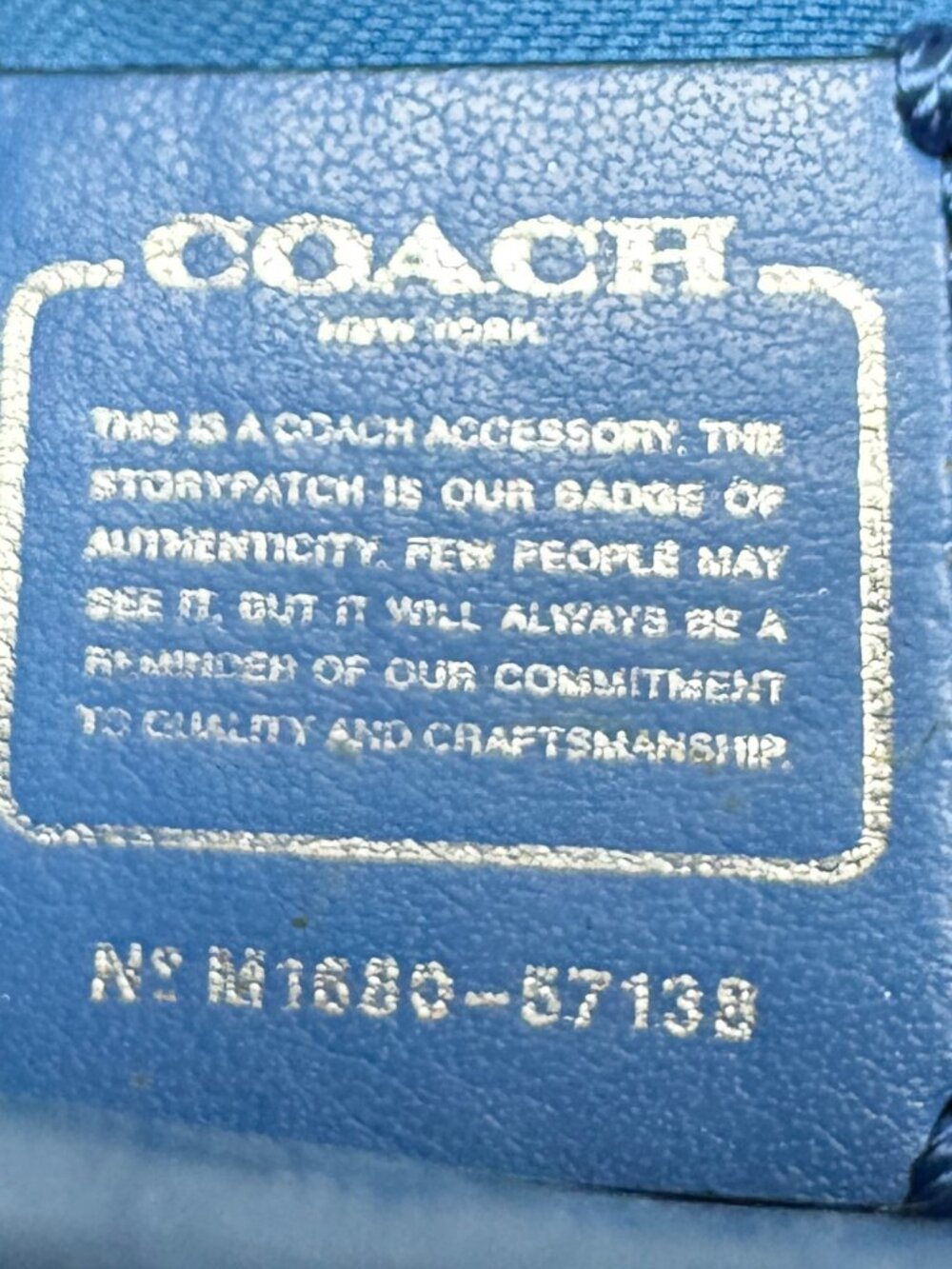 Coach Swagger 15 Blue Pebble Leather Ombre Rivets Crossbody Bag Quiet Luxury - Picture 11 of 11